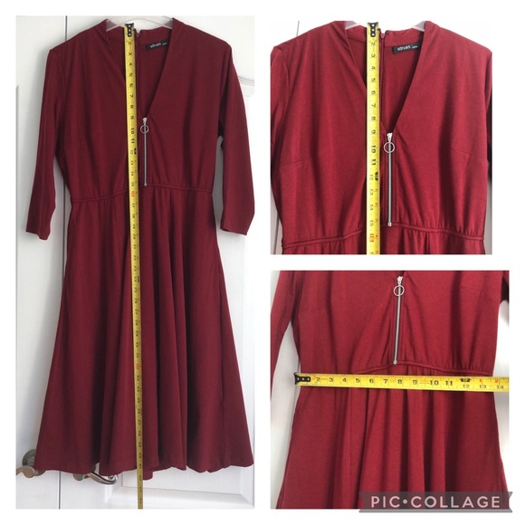 Red a-line dress - Picture 2 of 2